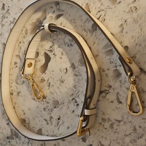MCM Cream and Gold Bag Shoulder/Crossbody Strap